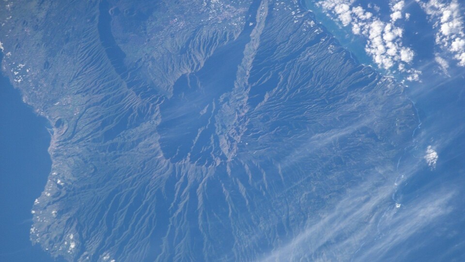 Cumbre Vieja-vulkanen på La Palma er en aktiv men sovende vulkan. Den hadde sist utbrudd i 1971. Foto: Wikimedia Commons