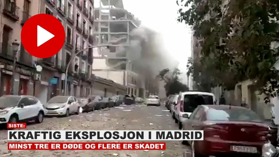 Minst fire døde og flere skadd etter kraftig eksplosjon i Madrid