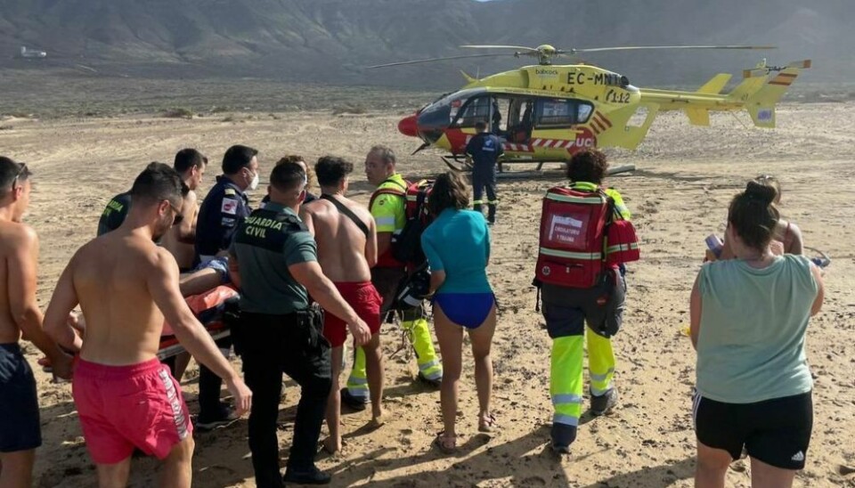 Bilde fra en redningsaksjon etter en drukningsulykke på Kanariøyene.