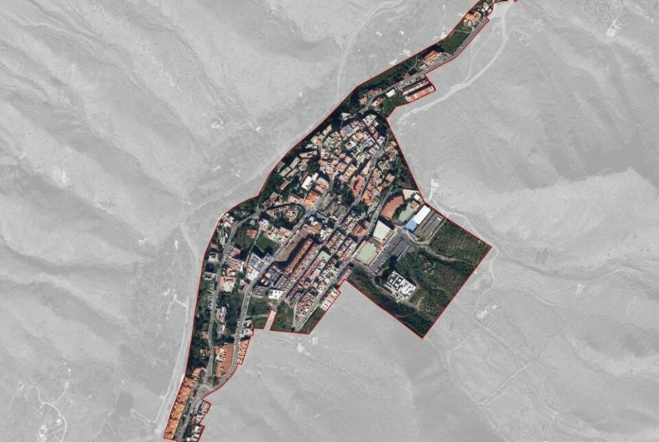 Området kommunen vil utvikle i Pueblo de Mogán. Grafikk: LPA Studio