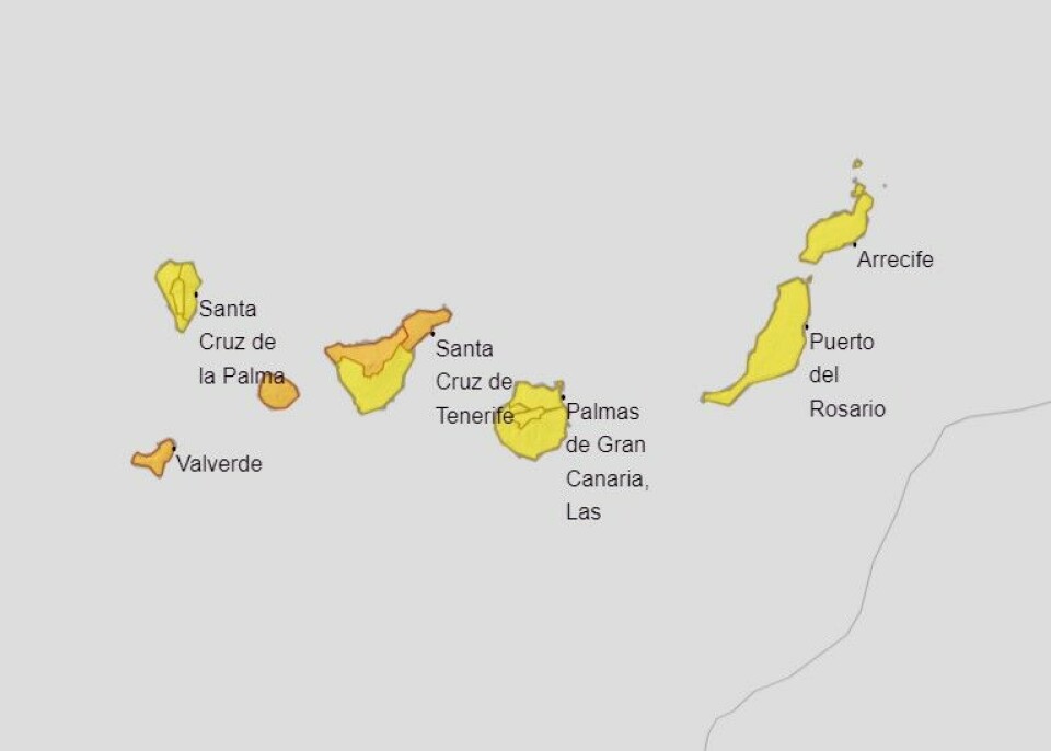 Slår alarm – nå blir det uvær på Kanariøyene