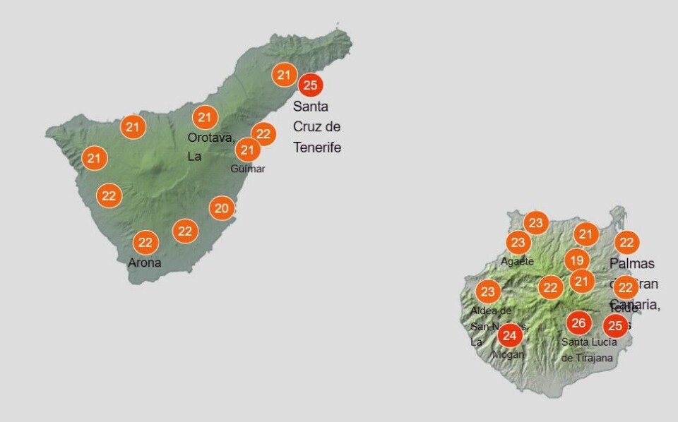 Slik blir torsdagsværet. Grafikk: Aemet