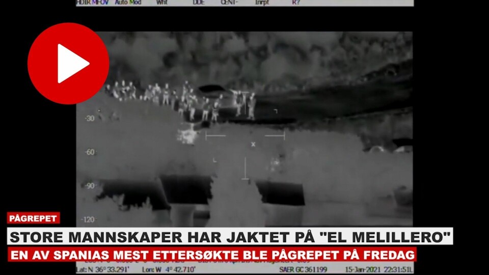 VIDEO: Se pågripelsen av 'El Melillero' – en av Spanias mest ettersøkte menn i videoen over. Video: Guardia Civil