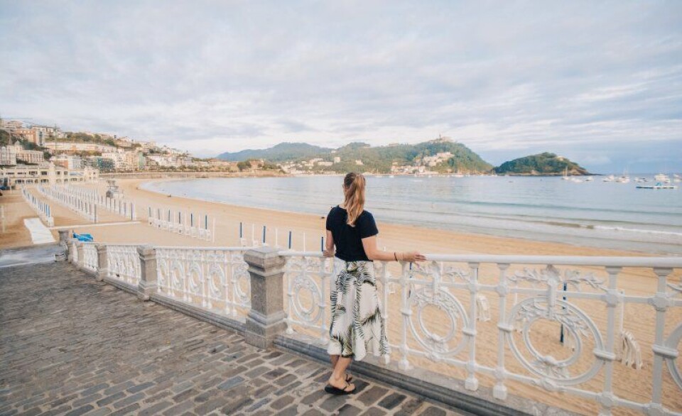La Concha-stranda er en av Spanias beste strender. Foto: Turismo San Sebastian La Concha-stranda er en av Spanias beste strender. Foto: Turismo San Sebastian