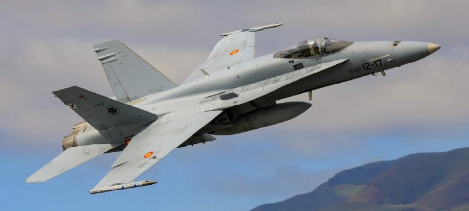 Jagerfly over Gran Canaria denne uka