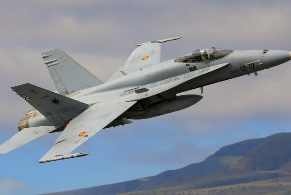 Jagerfly over Gran Canaria denne uka