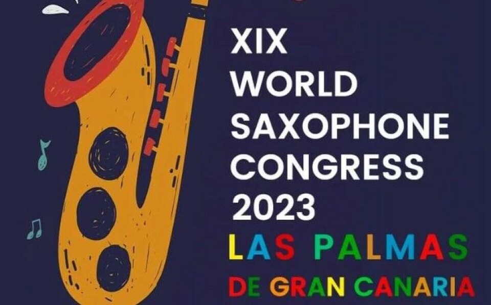 Plakaten for årets saksofonkongress på Gran Canaria.