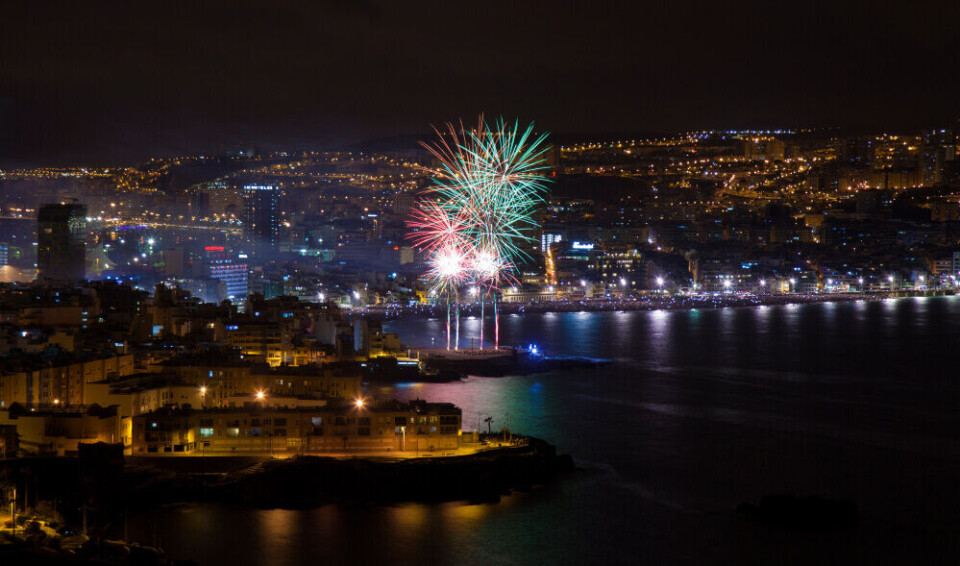Sankthans-fyrverkeri i Las Palmas. Foto: Tamara Kulikova/Shutterstock