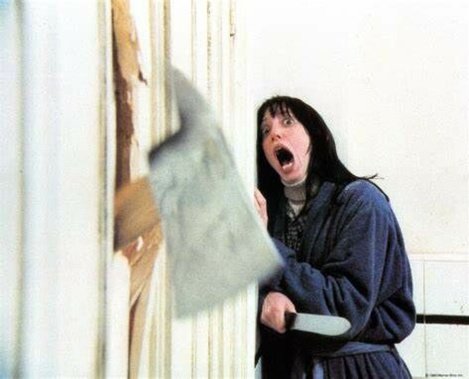 Fra Duvall's mest kjente film, 'The Shining', bedre kjent som 'Ondskapens Hotell' på norsk.