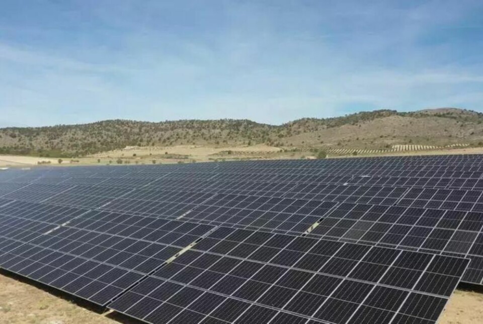 Et arkivfoto av solceller i Spania. Foto: Iberdrola