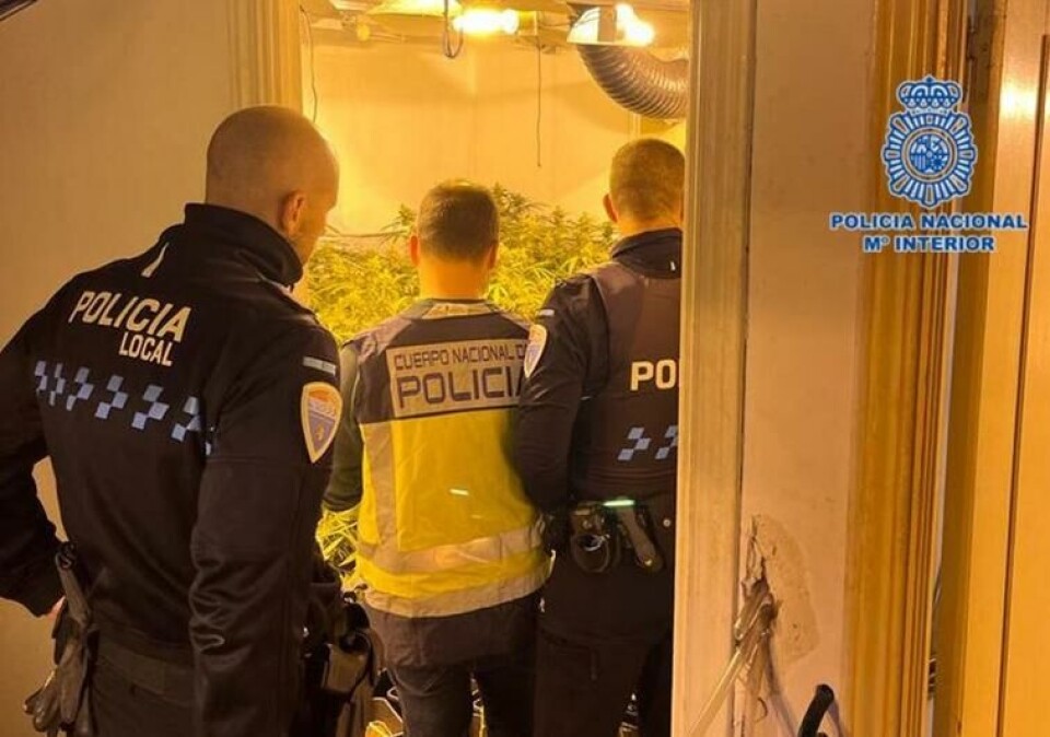 Politiet ventet seg ikke dette da de skulle hjelpe den fulle mannen hjem. Foto: Policia Nacional