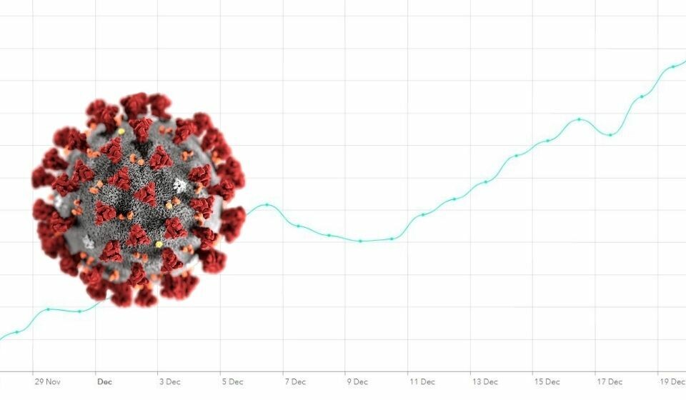 Smitten øker på Gran Canaria. Grafikk: Grafcan/Virusgrafikk: Wikimedia Commons