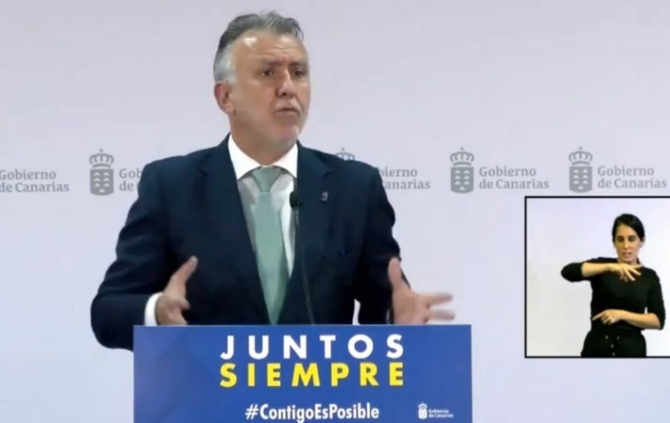 Skjermdump: Pressekonferanse/Presidencia GobCan