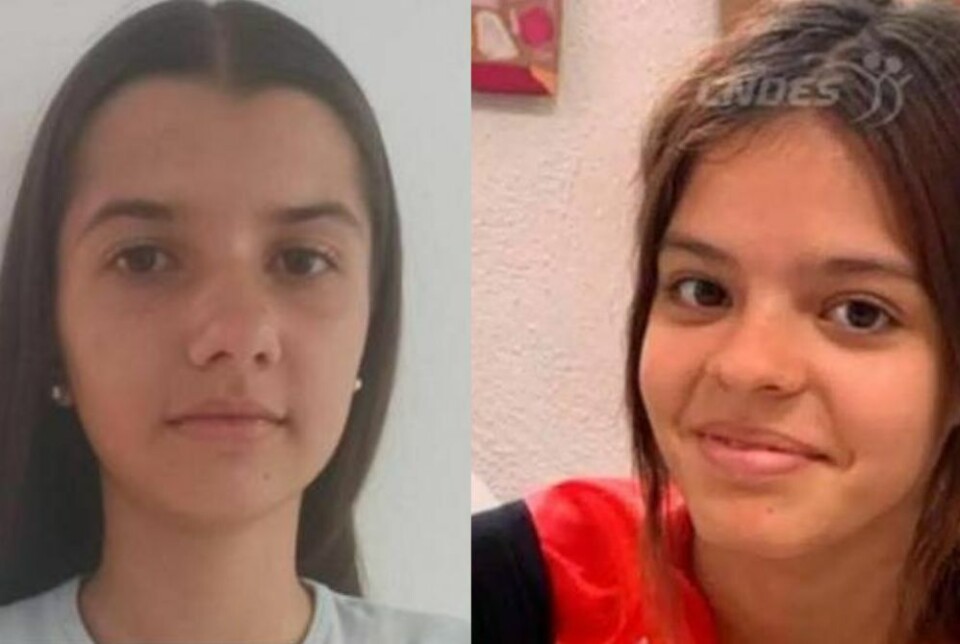Karen Cepa Navarr (t.v) og Sheila Isabel (t.h.) er savnet på Kanariøyene. Begge jentene er mindreårige.