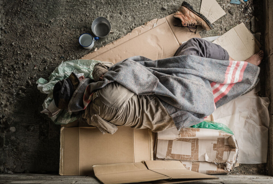 Arkivfoto av en hjemløs person. Foto: Shutterstock