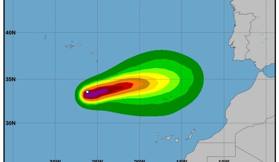 Skjermdump: US Hurricane Center