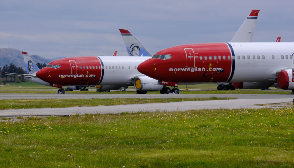 Arkivfoto av Norwegian-fly på Sola lufthavn.