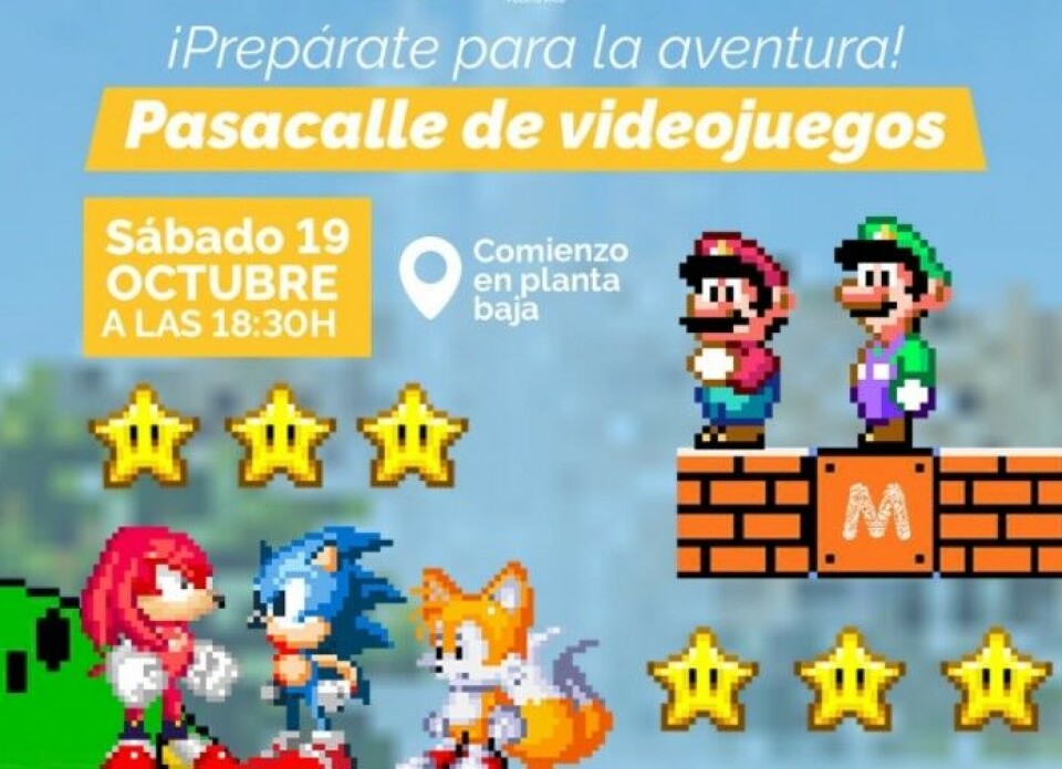 SPILLPARADE: På lørdag 19. oktober kan du møte dine favorittkarakterer fra kjente og kjære spill. Foto: Mogán Mall