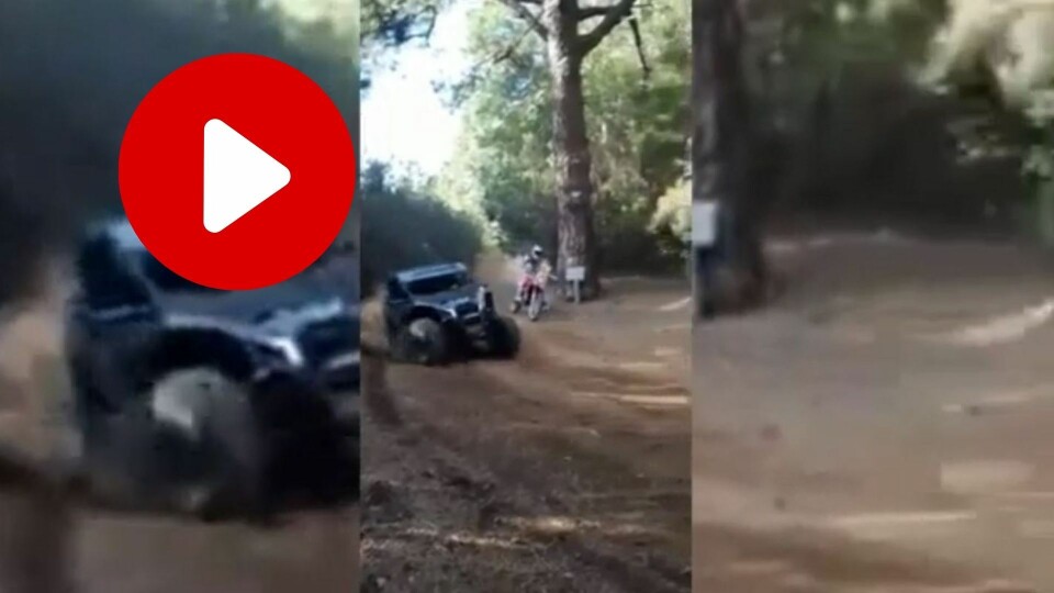 VIDEO: Villmannskjøring med cross-sykkel og buggy-bil i naturen på Tenerife.
