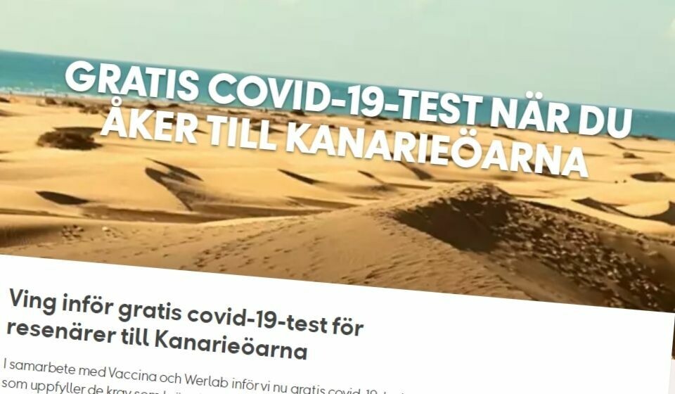Skjermdump: Ving Sverige sine nettsider.