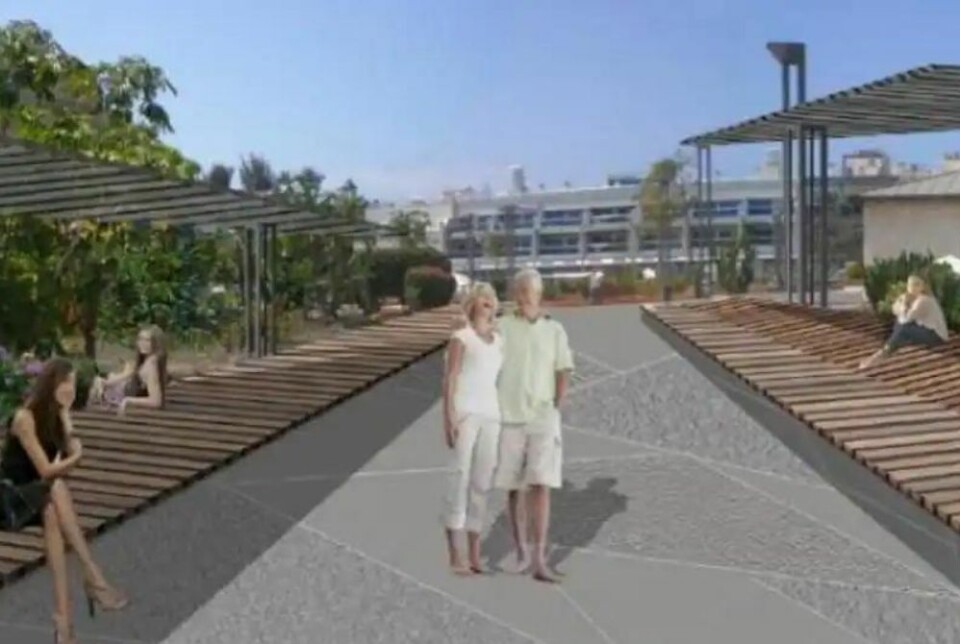 Grafikk av planlagte endringer i rekreasjonsområdet Las Gañanías.