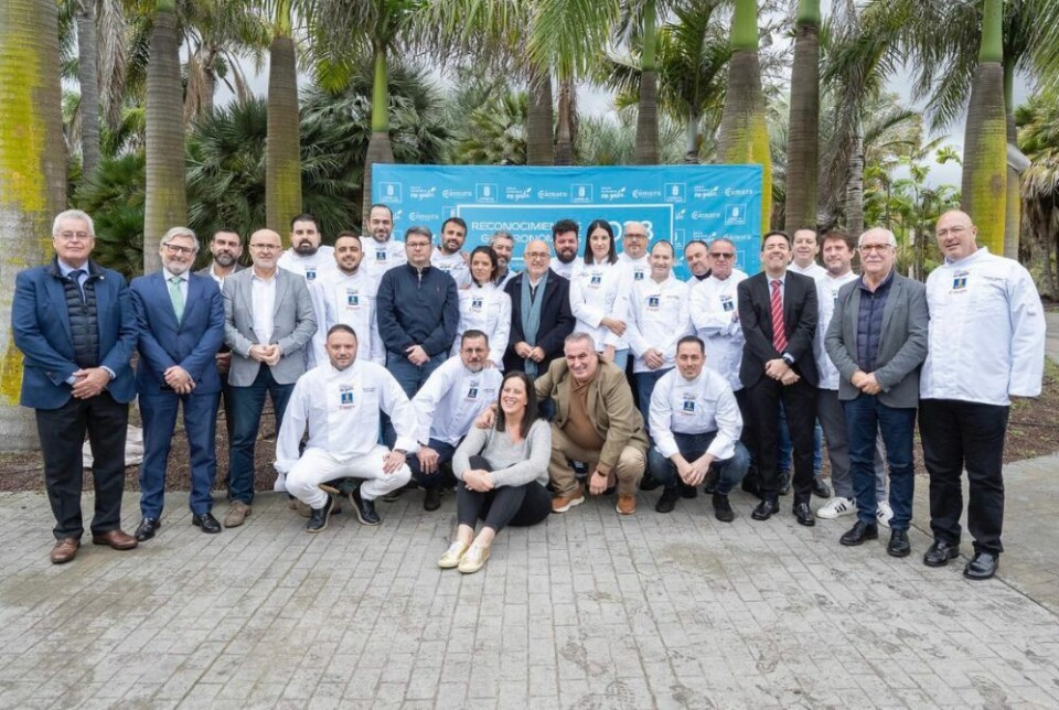 20 restauranter på Gran Canaria som er med i Michelin- eller Repsol-guidene fikk anerkjennelse av øyrådets president, Antonio Morales. Foto: Gran Canaria Gourmet @GrancanGourmet
