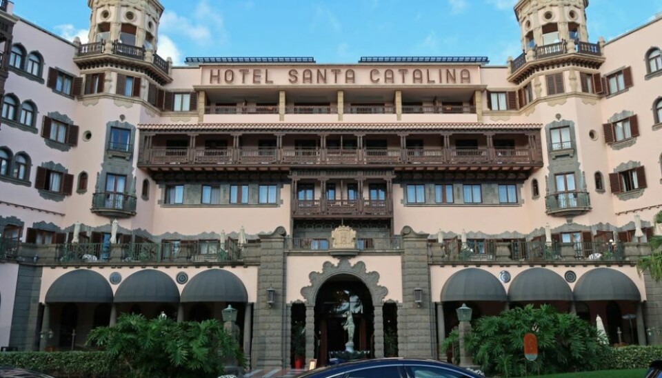 Hotel Santa Catalina er stengt av for publikum i anledning besøket.