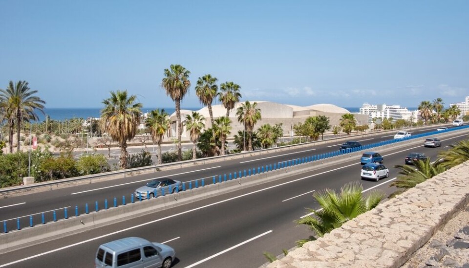 En motorvei i Costa Adeje på Tenerife.