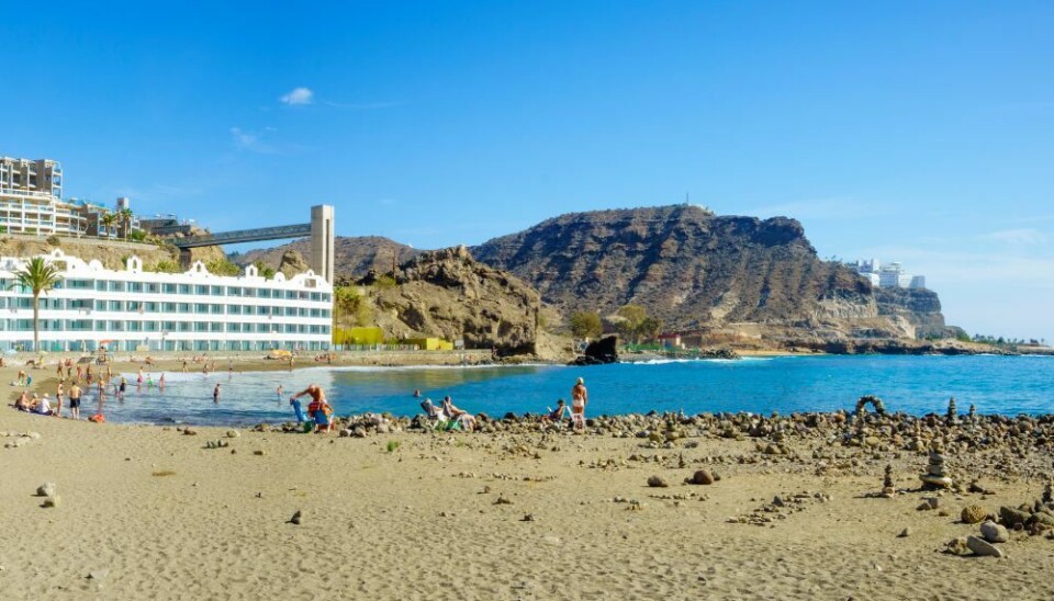 Arkivfoto av Playa del Cura på Gran Canaria.