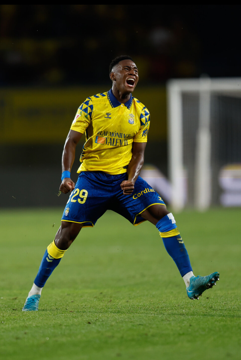 FEIRER: Dário Essugo scoret Las Palmas sitt første mål.