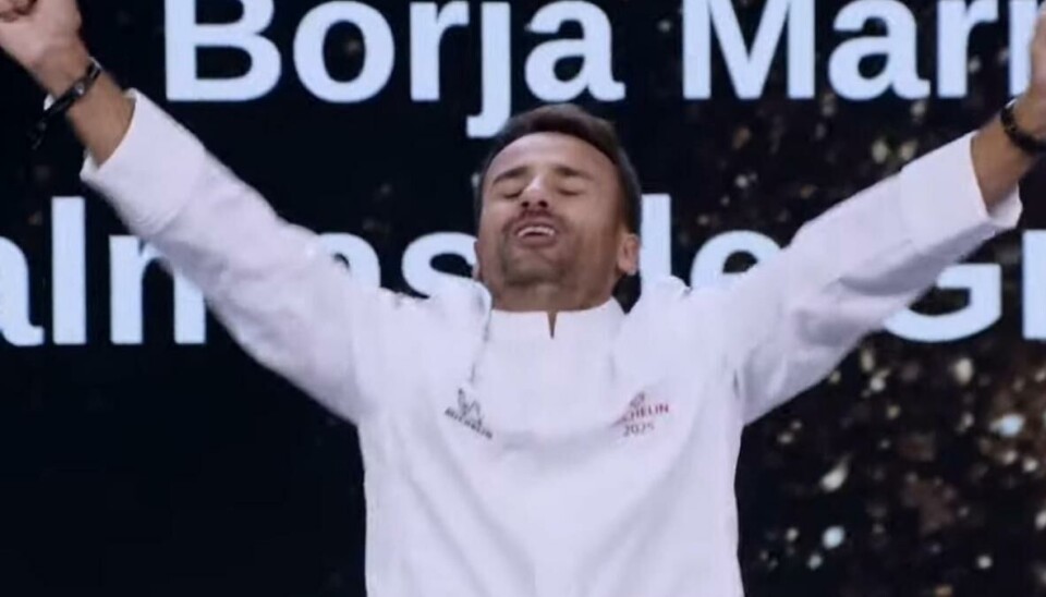 Borja Marrero under utdelingen på Michelin-gallaen.