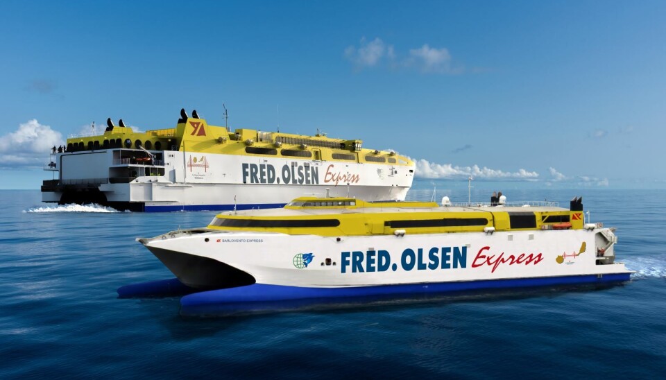 To av de nye fergene til Fred. Olsen.