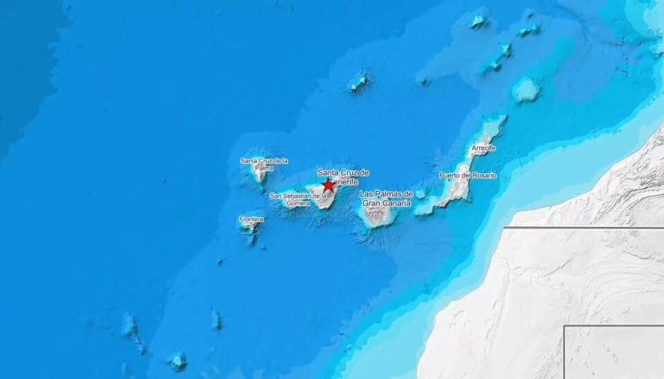RAMMET: Tenerife ble rammet av et jordskjelv denne søndagen.