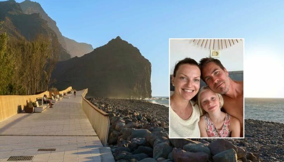 VARMT: Den kalde og sure vinteren på Nesodden er byttet ut med varmt tropisk vær på Gran Canaria. Foto: Privat.