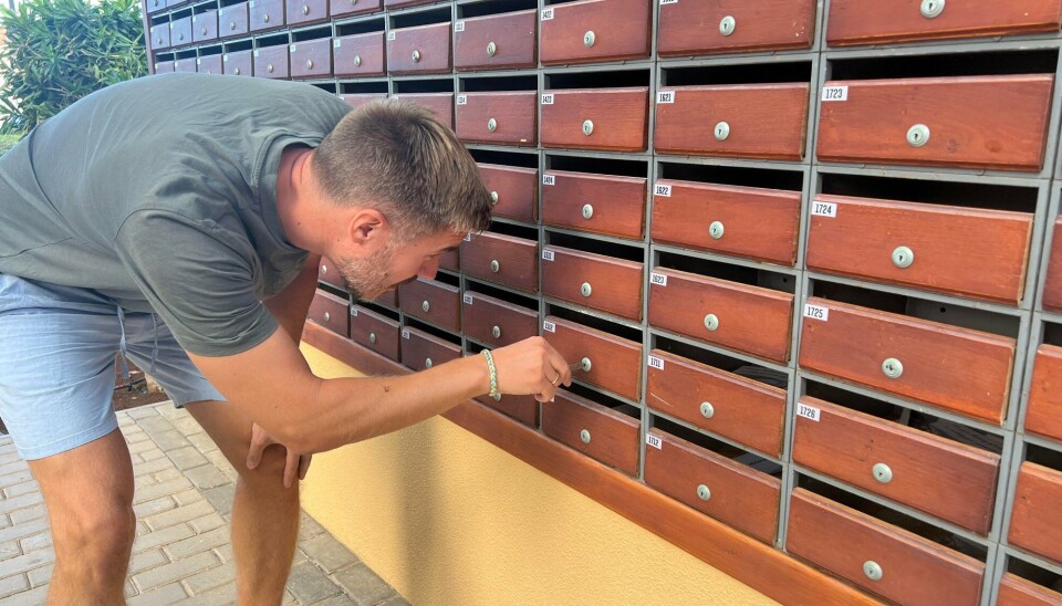 BYTTET UT: Postkassa på Nesodden er nå byttet ut med denne på Gran Canaria.