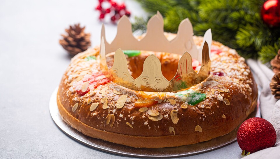 Spansk julekake, kjent som Roscón del Reyes.