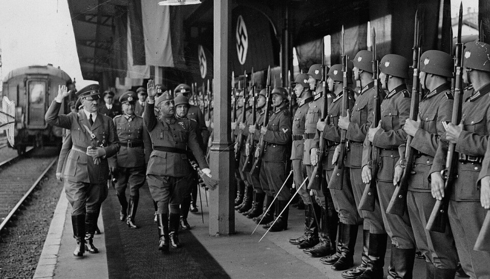 Hitler og Franco under et møte i Hendaye 23. oktober 1940.