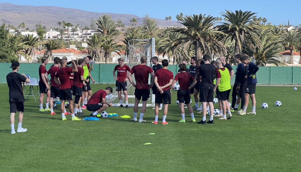 TRENINGSLEIR: Fredrikstad legger grunnarbeidet på Gran Canaria.