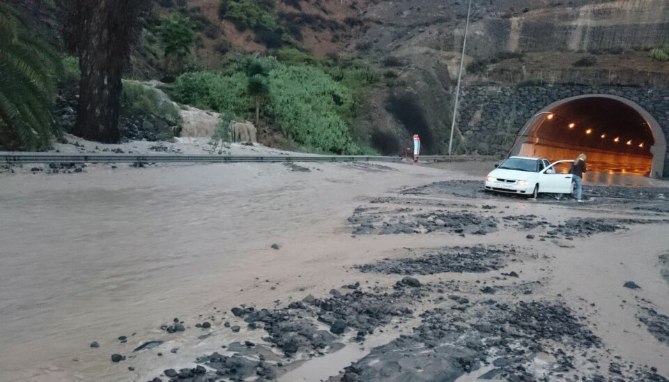 Fra en tidligere oversvømmelse på Gran Canaria.