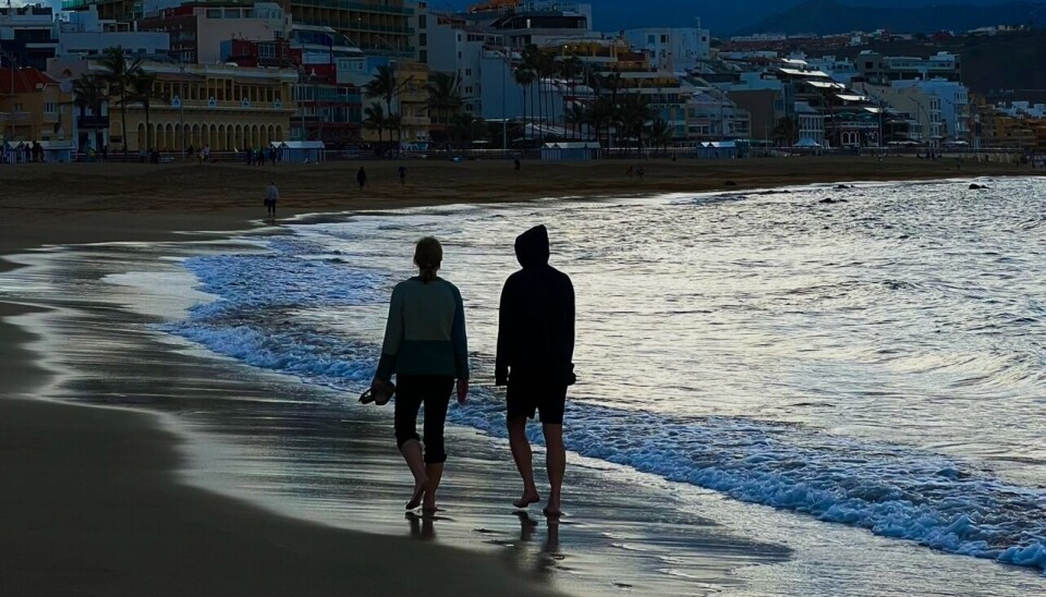 HVERDAGSLIV: Ved vakre Las Canteras er tempoet rolig, men hverdagen slettes ikke kjedelig.