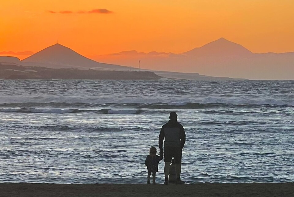 Solnedgang over Las Canteras.