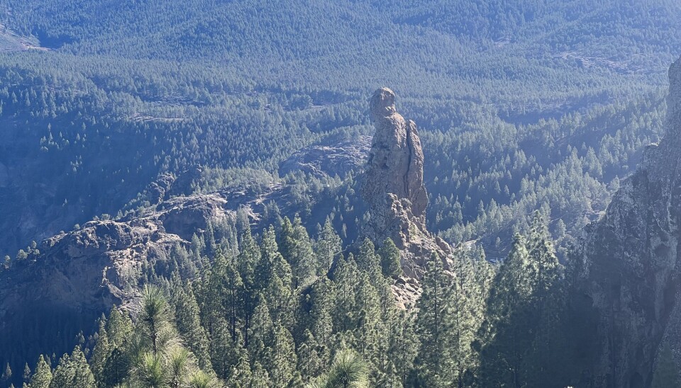 Legger man godviljen til kan en av fjellene ligne på en mann med sekk på ryggen.