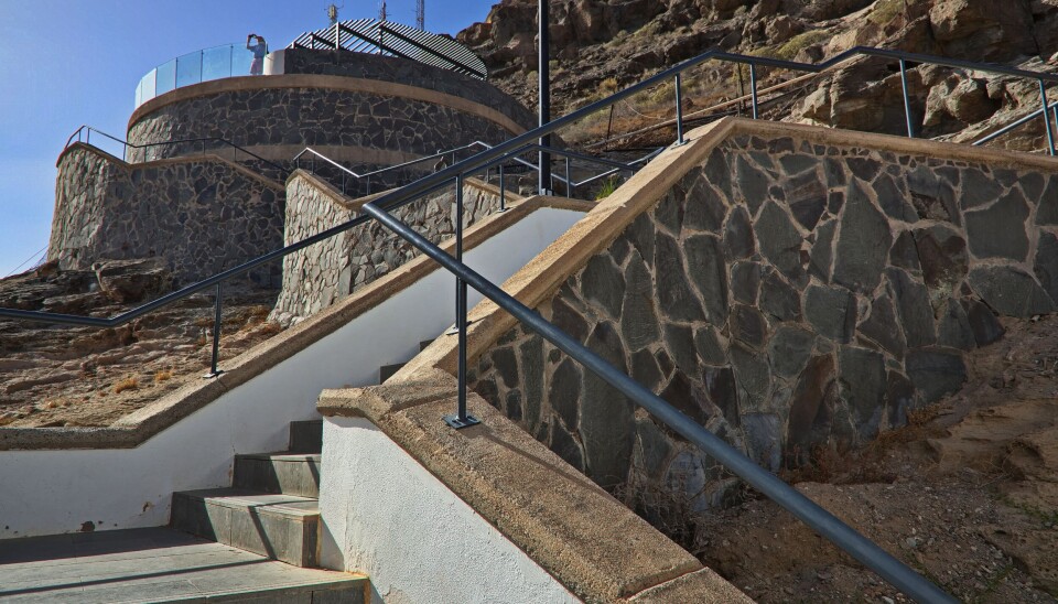 Trappa opp til utkikkspunktet.