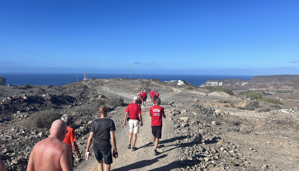 NÆRMER SEG FROKOST: Turgjengen øyner Puerto Rico og frokost i det fjerne.