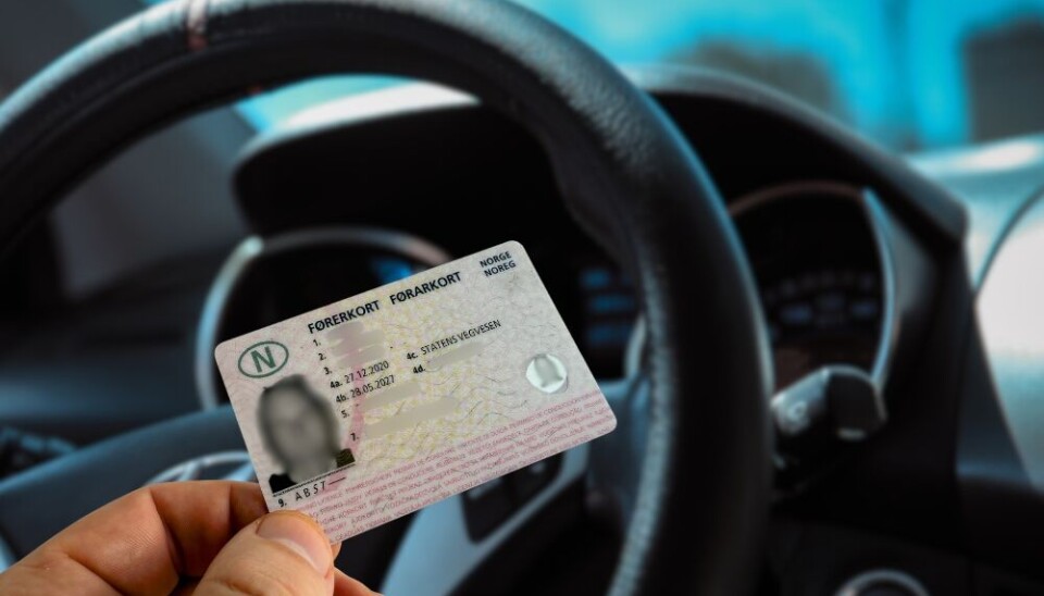 Illustrasjonsbilde av et norsk førerkort.