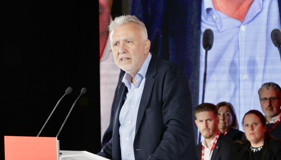 HAR KREFT: Ángel Victor Torres fortalte om kreften under PSOE-møtet på Gran Canaria i helgen.