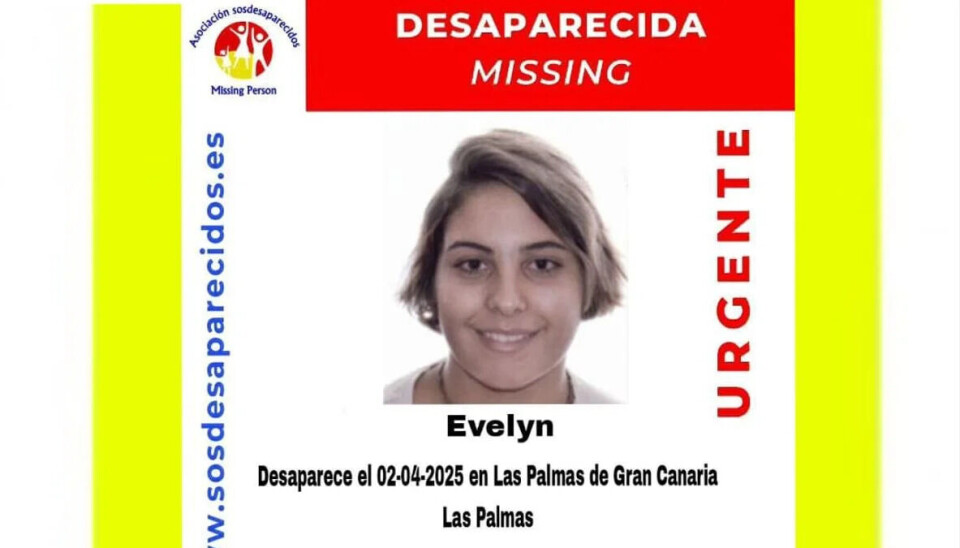 SAVNET: Evelyn er 19 år gammel og har vært savnet siden 2. april.