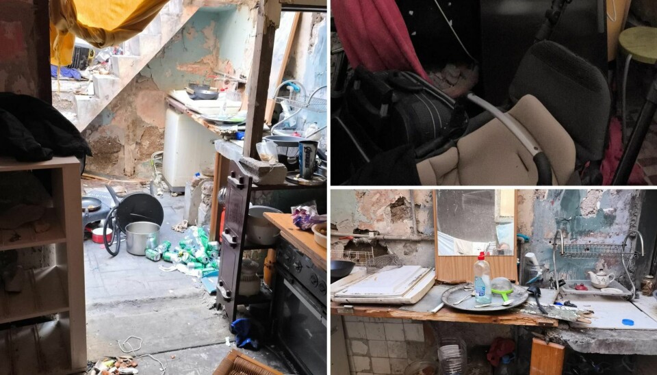 RASERT: Boligen er i totalt forfall etter et halvt års okkupasjon.