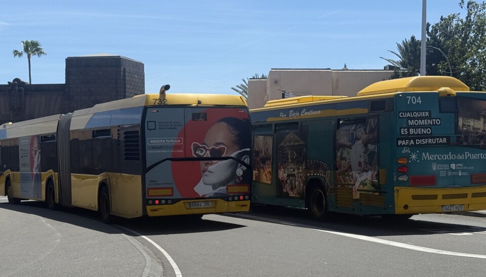 Bybussene i Las Palmas.