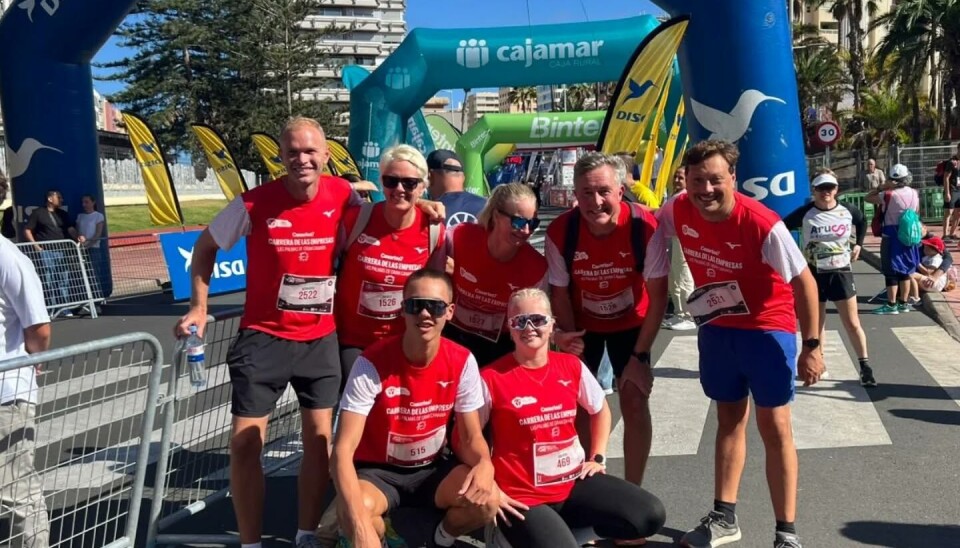 DELTOK: Firmaløpet til Canarias 7 endte på en 6. plass for lærerne og elevene fra Den norske skolen på Gran Canaria.